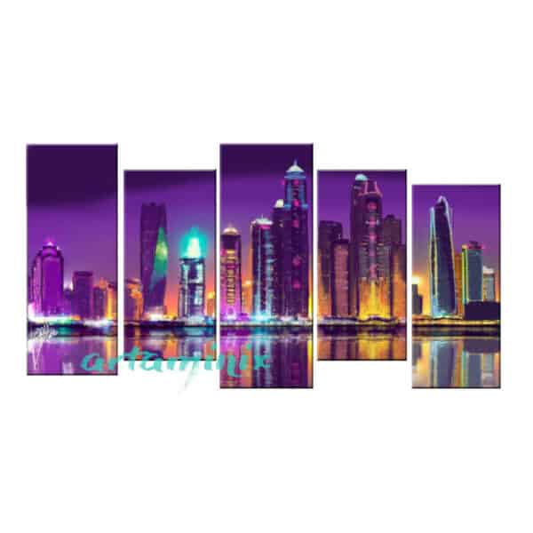 Quadro Città Moderna Dubai Astratta