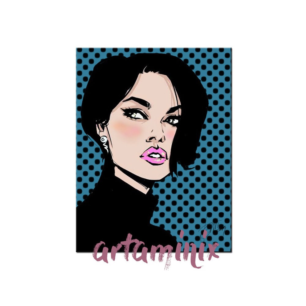 quadro pop art con donna fumetto