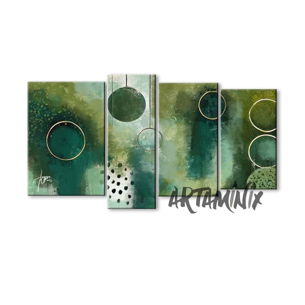 quadro astratto moderno verde