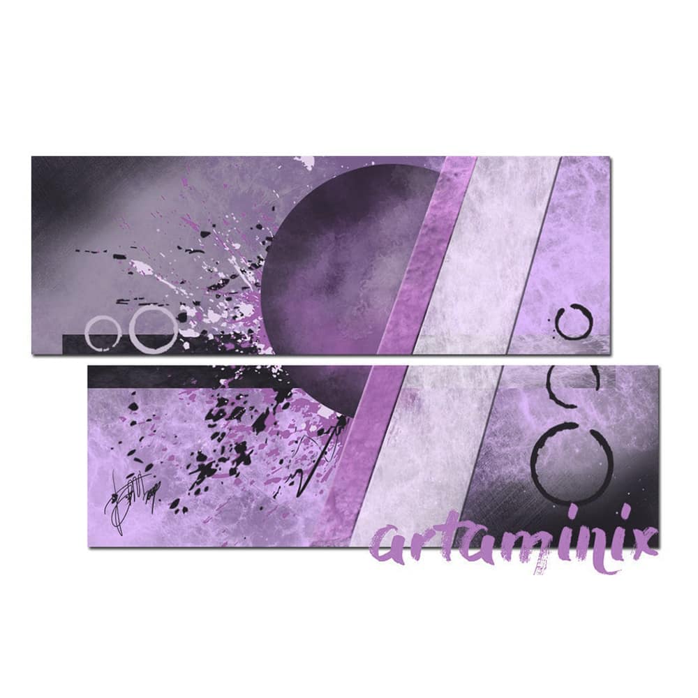 quadro astratto viola e lilla