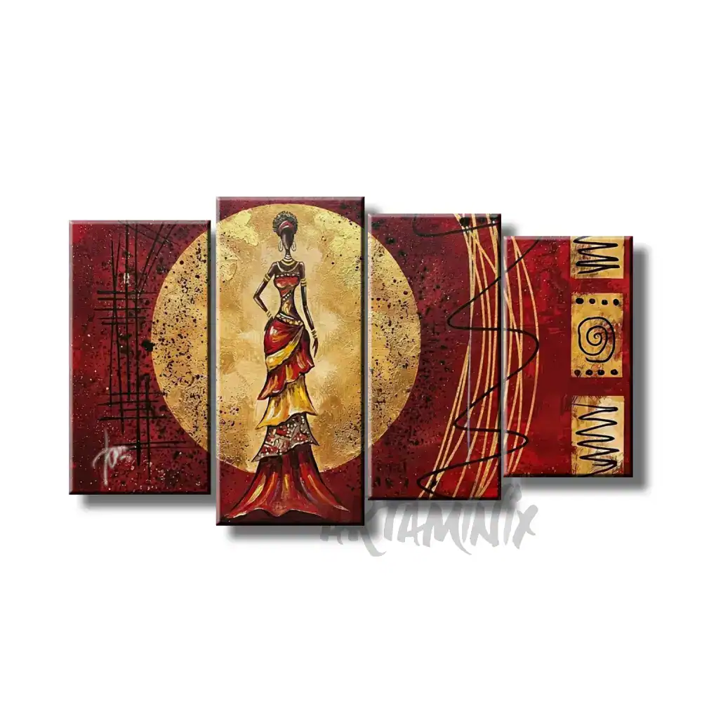 quadro dipinto a mano bellezza tribale