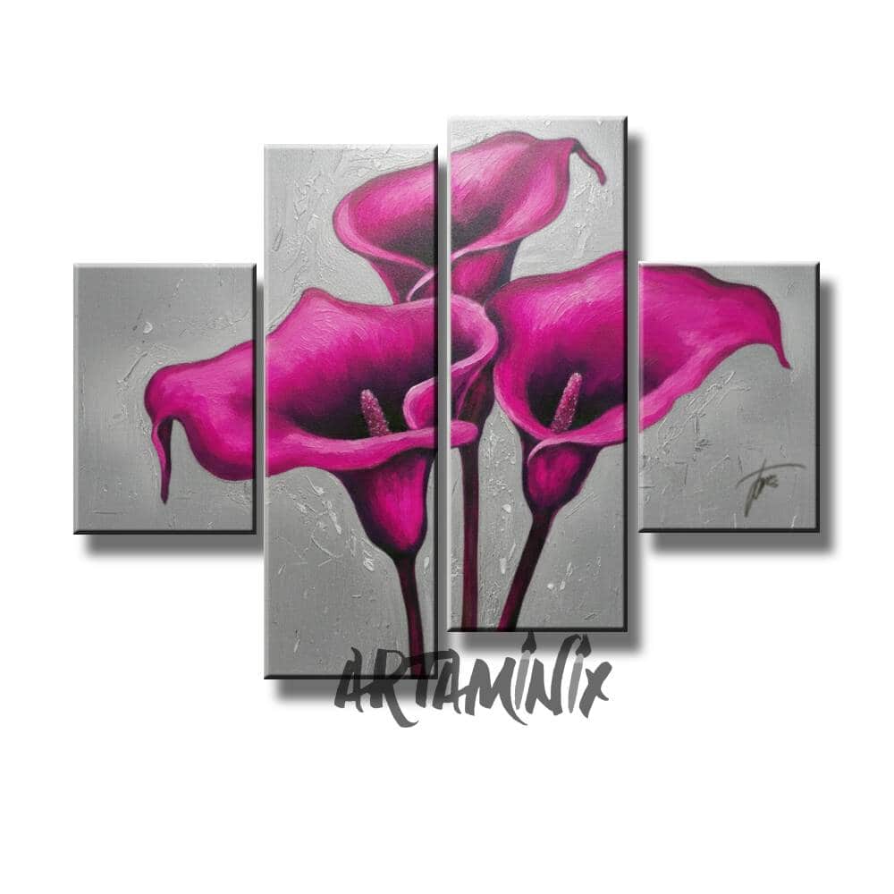quadro moderno dipinto calle fucsia