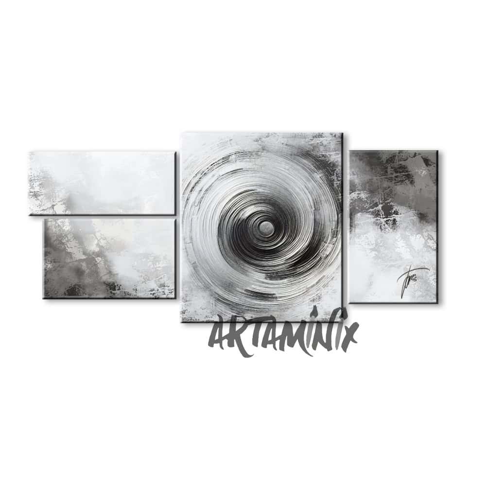quadro astratto argento focus