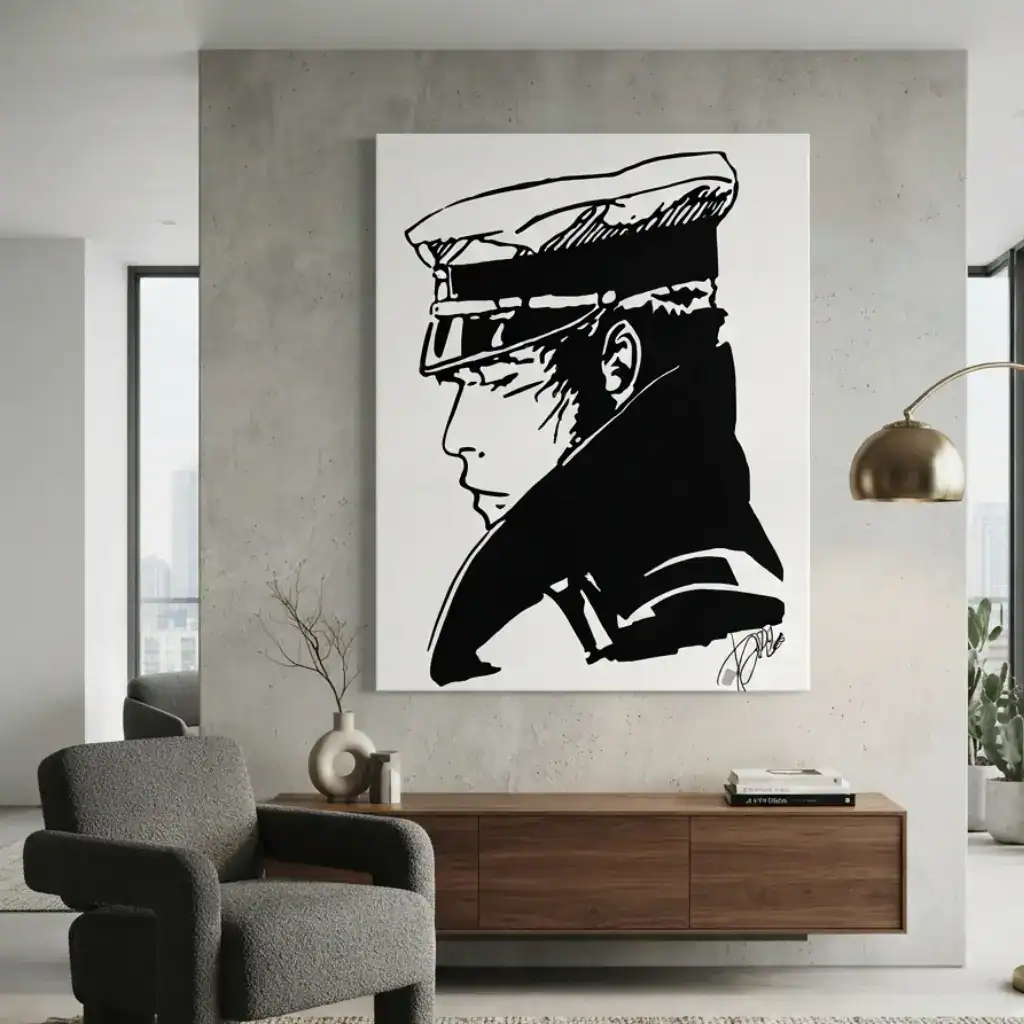 ingresso moderno con quadro corto maltese profilo