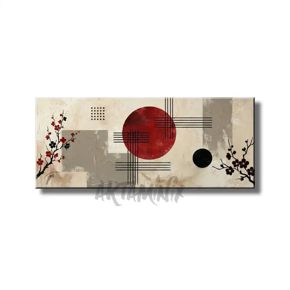 quadro moderno dipinto a mano materico oriente