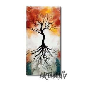 quadro verticale albero radici