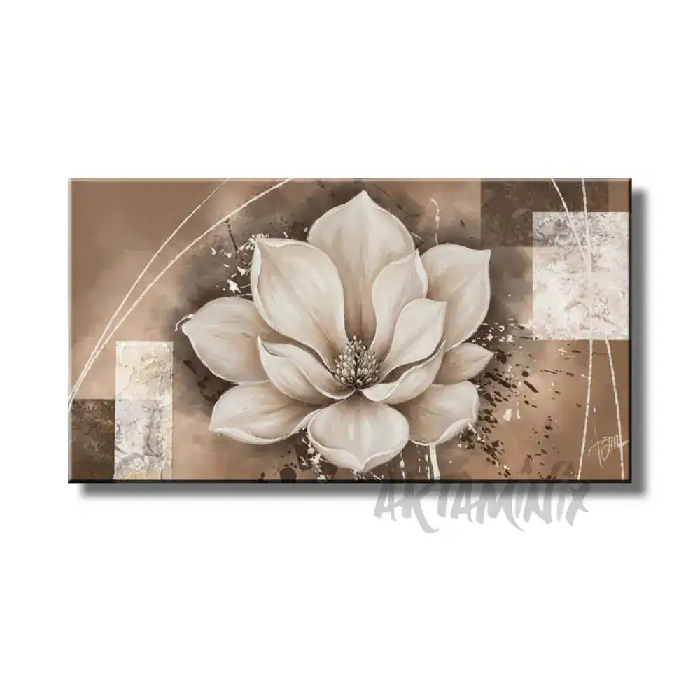 quadro moderno dipinto a mano con splendida magnolia