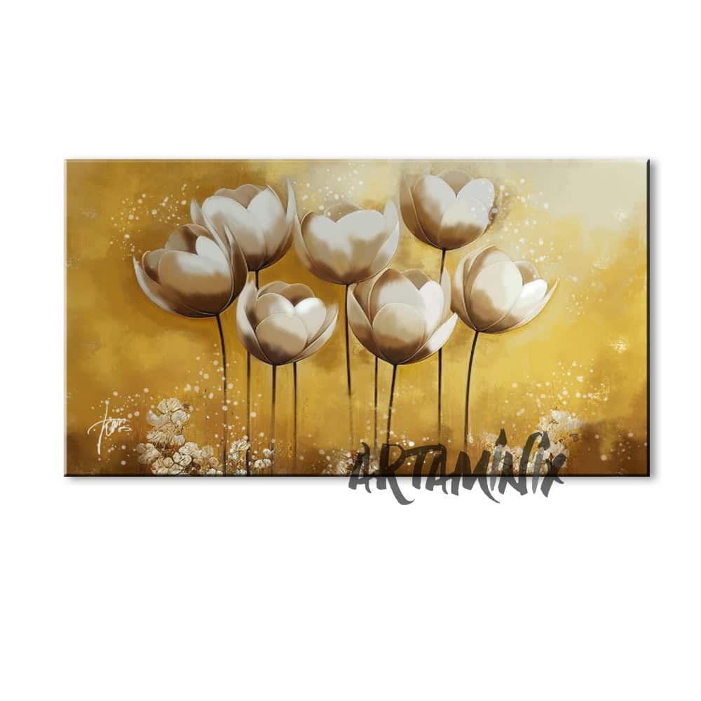 quadro floreale tulipani delicati