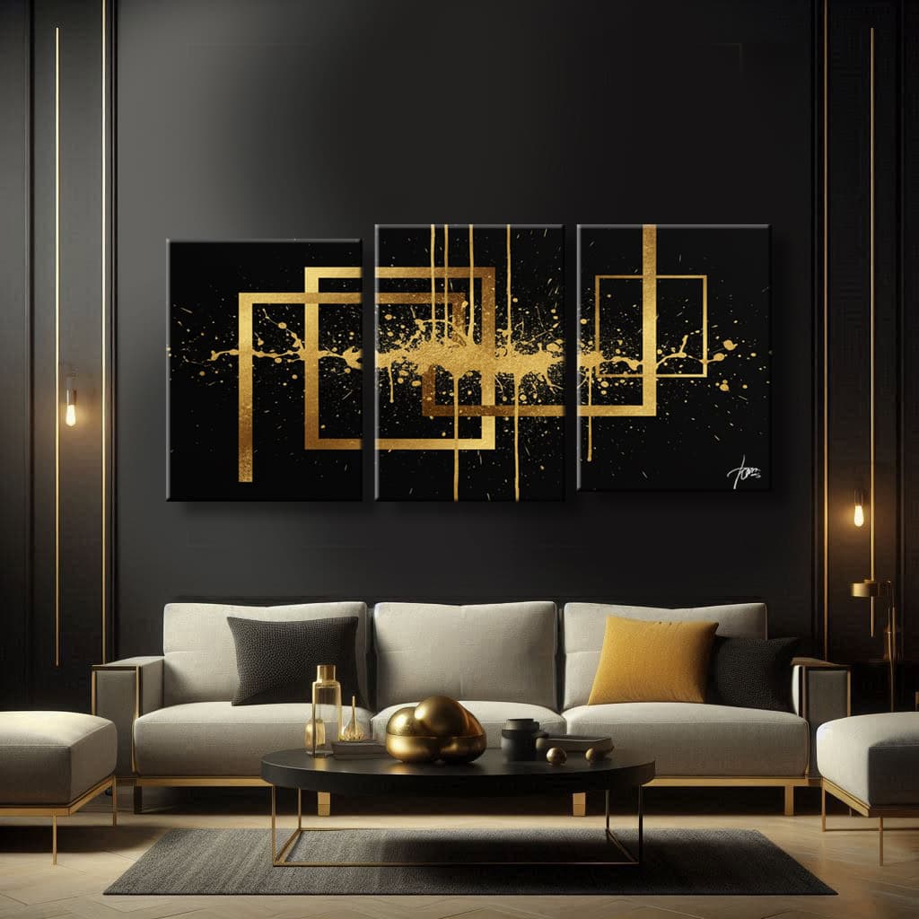 black and gold