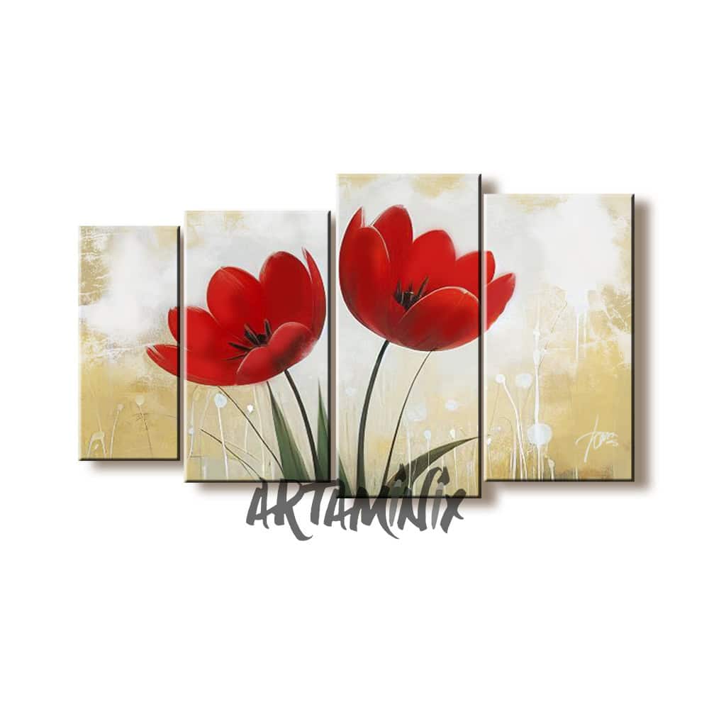 Quadro tulipani in primo piano