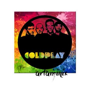 ritratto pop art coldplay