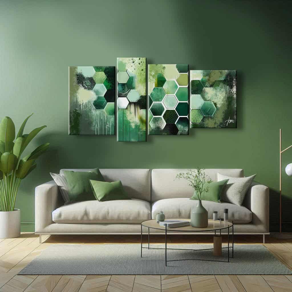 quadro per salotto verde oliva mille sfumature di verde