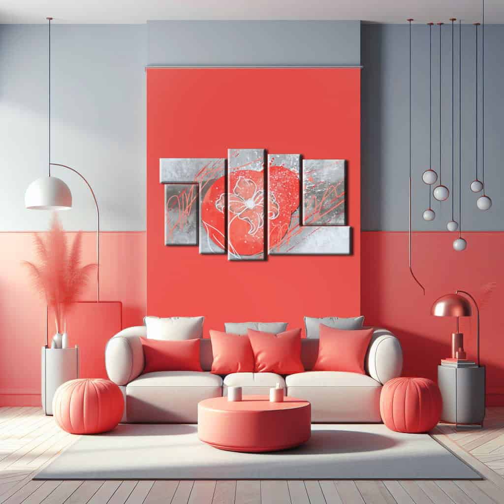 quadro per parete corallo