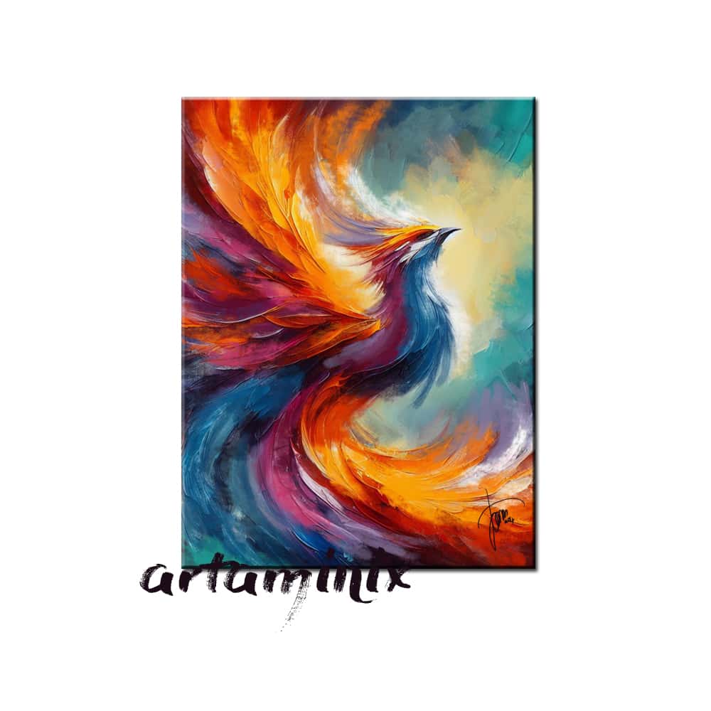 Quadro fenice a colori