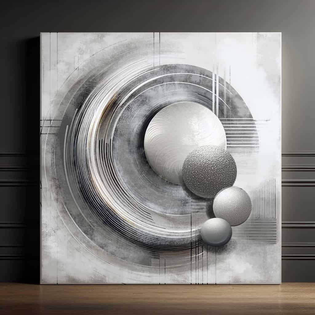 Quadri moderni colore argento
