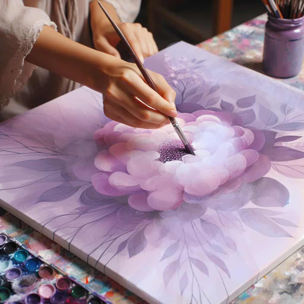quadri moderni colore lilla