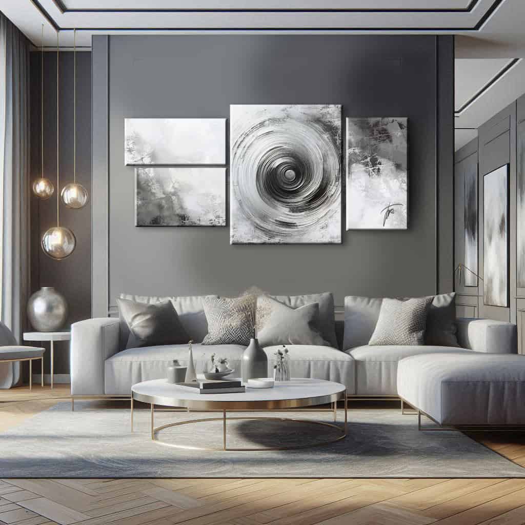 salotto grigio quadro focus