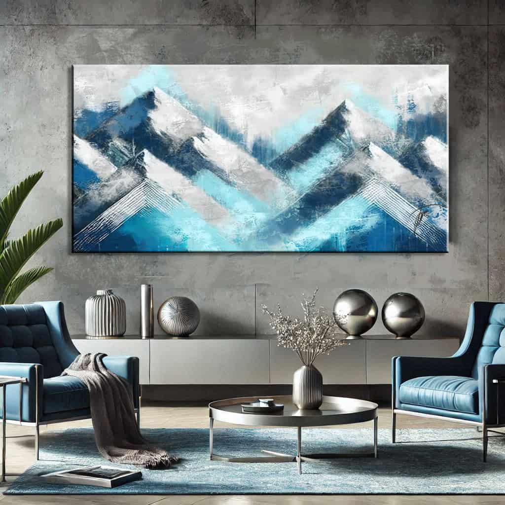 salotto grigio e blu montagne argen