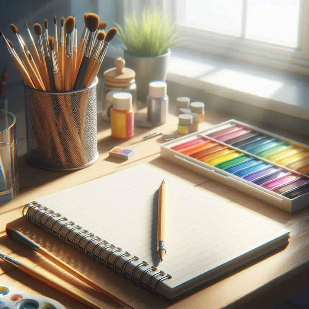 scrivania artista per commissioni
