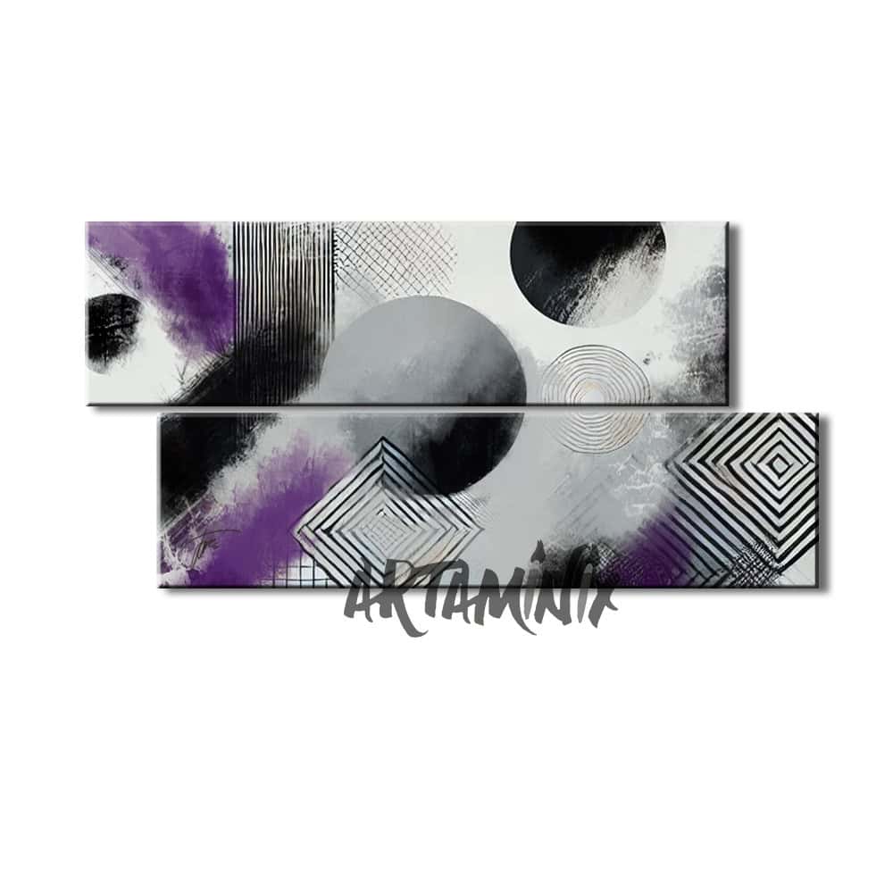 astratto viola e grigio 160x80