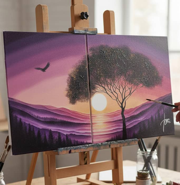 quadro colore viola