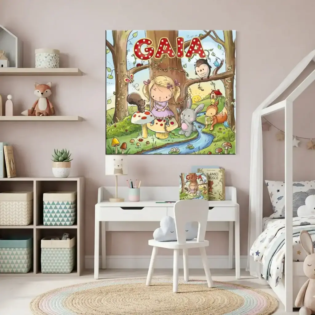 QUADRO PER CAMERETTA BAMBINA GAIA PERSONALIZZABILE racconti