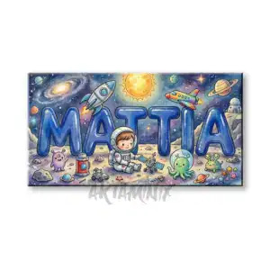 quadro giocando nello spazio bimbo mattia