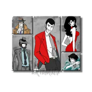 Quadro moderno dipinto a lupin & co.