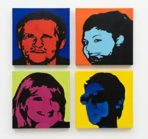 ritratto pop art famiglia